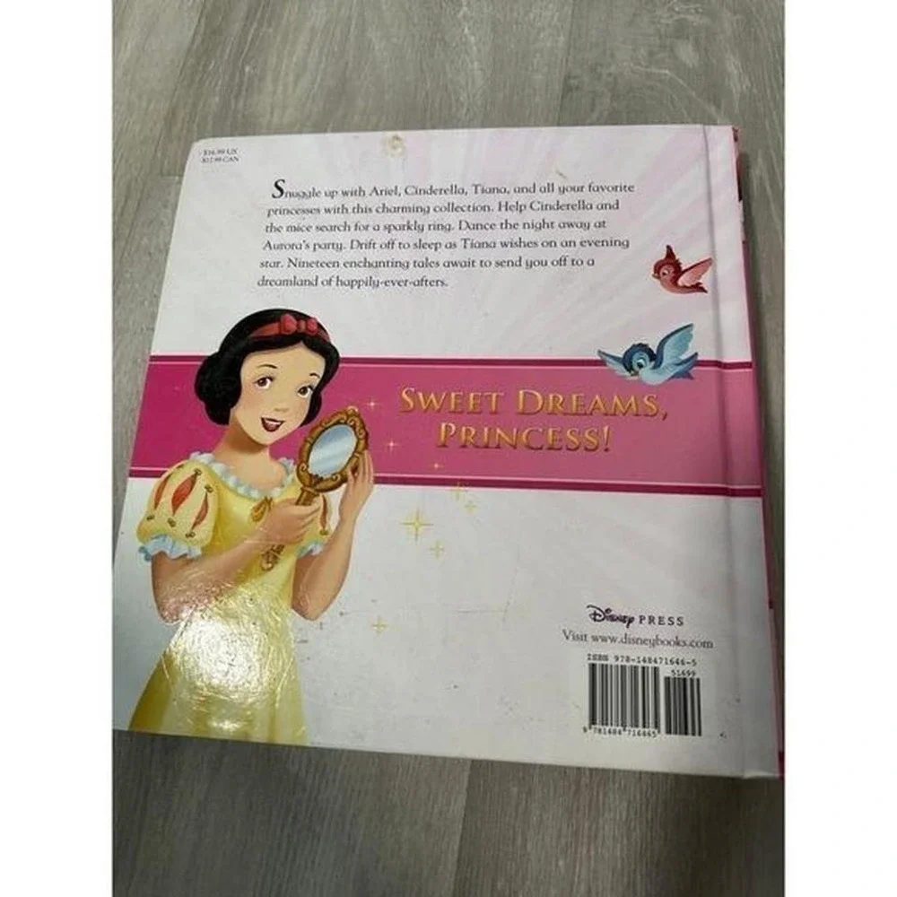 Disney Princess Bedtime Stories Hardcover Book Childrens Fairytale Collection